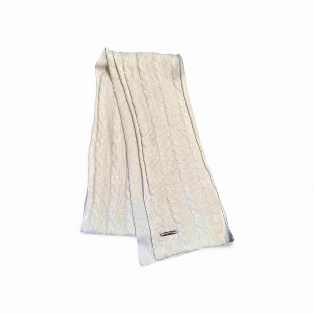Harley-Davidson Cream Knit Scarf with Harley Davidson Logo Tag